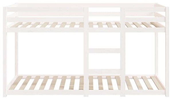 VidaXL fehér tömör fenyőfa emeletes ágy 80 x 200 cm