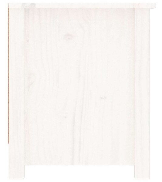 VidaXL Fehér Fenyőfa Cipősszekrény - 110x38x45,5 cm