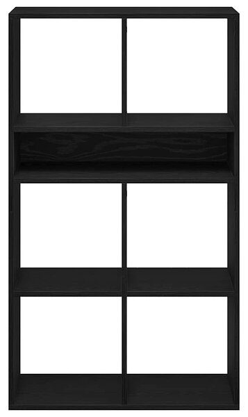 Könyvszekrény fekete 66x31x112 cm szerelt fa