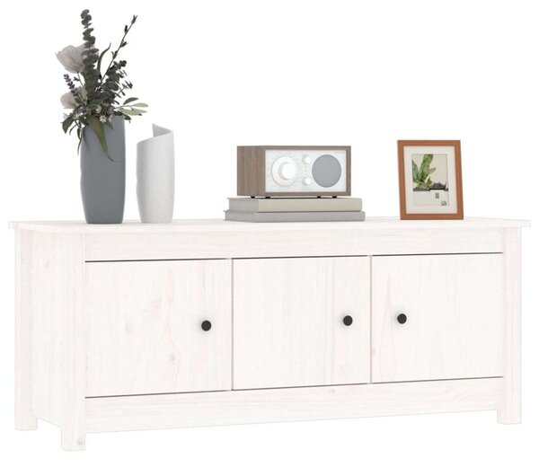 VidaXL Fehér Fenyőfa Cipősszekrény - 110x38x45,5 cm
