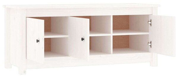 VidaXL Fehér Fenyőfa Cipősszekrény - 110x38x45,5 cm
