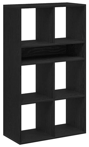 Könyvszekrény fekete 66x31x112 cm szerelt fa