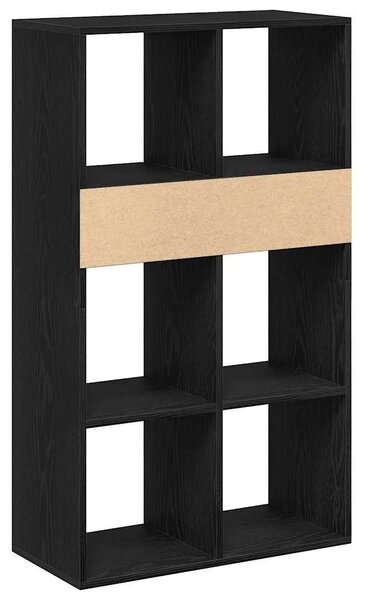 Könyvszekrény fekete 66x31x112 cm szerelt fa