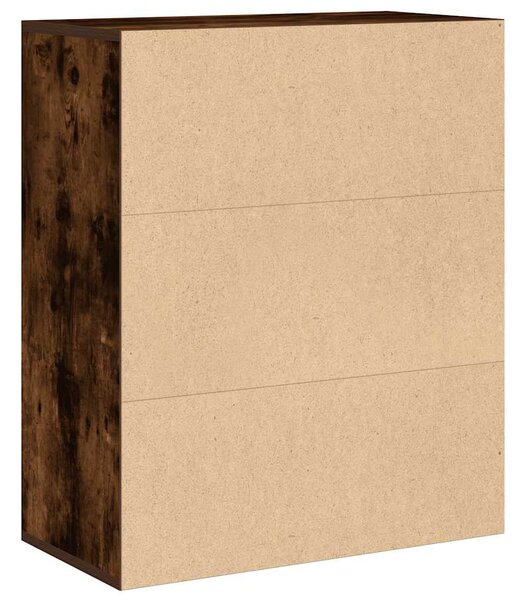 Könyvszekrény füstös tölgy 60x30x71,5 cm szerelt fa