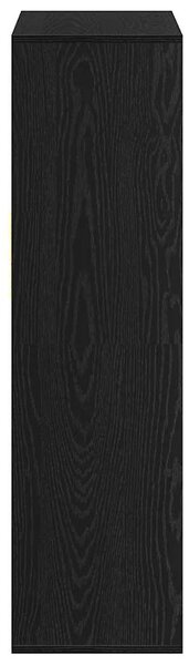 Könyvszekrény fekete 66x31x112 cm szerelt fa