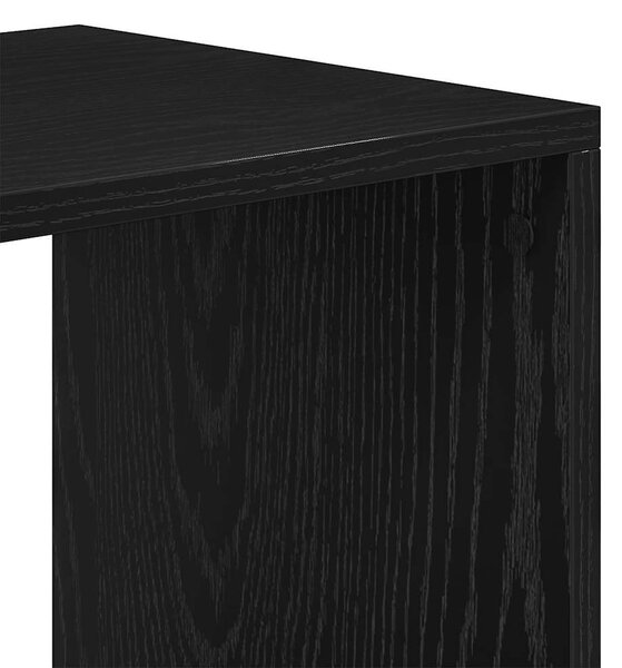 Könyvszekrény fekete 66x31x112 cm szerelt fa