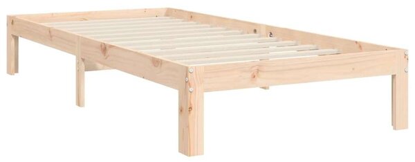 VidaXL tömör fa ágykeret fejtámlával 90 x 200 cm