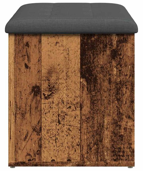 Antik fa szerelt fa tárolópad 82x42x45 cm