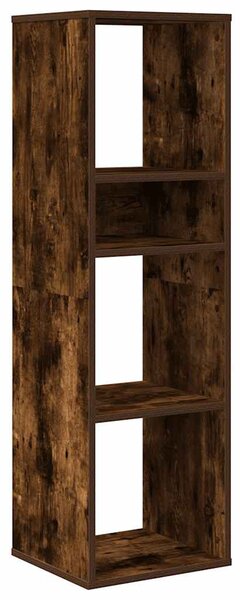 Füstös tölgy színű szerelt fa könyvszekrény 34x31x112 cm