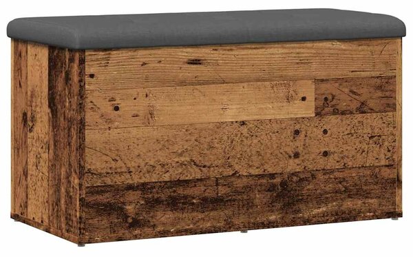 Antik fa szerelt fa tárolópad 82x42x45 cm