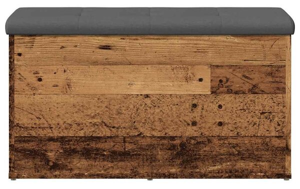 Antik fa szerelt fa tárolópad 82x42x45 cm