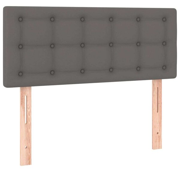 VidaXL Ágy - Szürke Műbőr - 100x200 cm