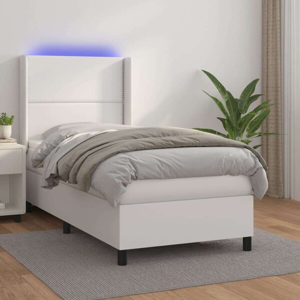 VidaXL Fehér Ágy - 100x200 cm - LED-es