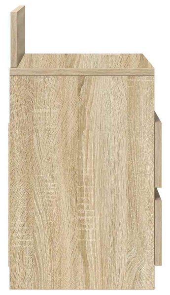 2 db sonoma tölgy színű éjjeliszekrény 2 fiókkal 40x33x60 cm
