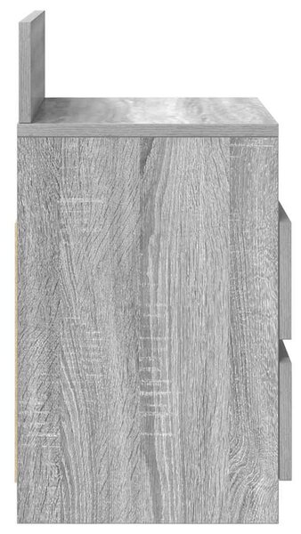 2 db szürke sonoma színű éjjeliszekrény 2 fiókkal 40x33x60 cm