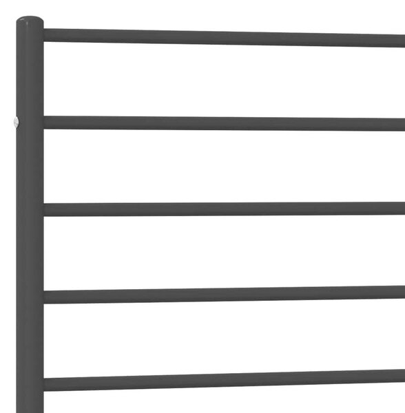 VidaXL fekete fém ágykeret fej- és lábtámlával 100 x 200 cm