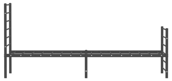 VidaXL fekete fém ágykeret fej- és lábtámlával 100 x 200 cm