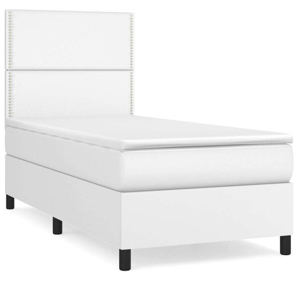 VidaXL - Fehér Műbőr Ágy - 100x200 cm