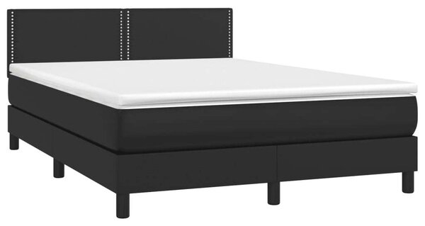 VidaXL LED-es Ágy - Műbőr - 140x190 cm