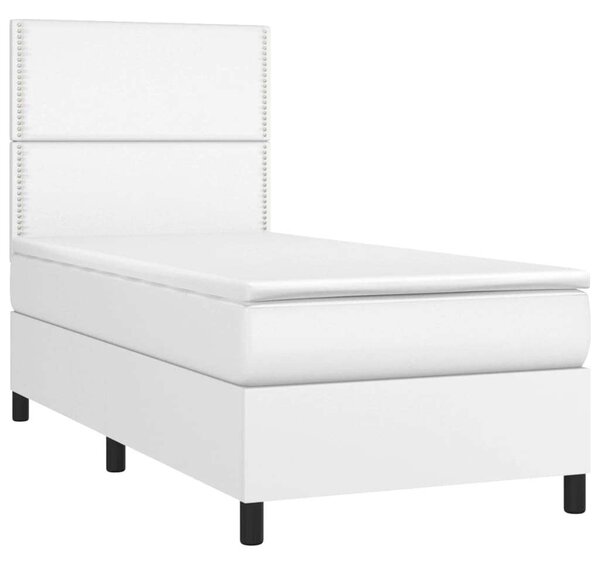 VidaXL - Fehér Műbőr Ágy - 100x200 cm