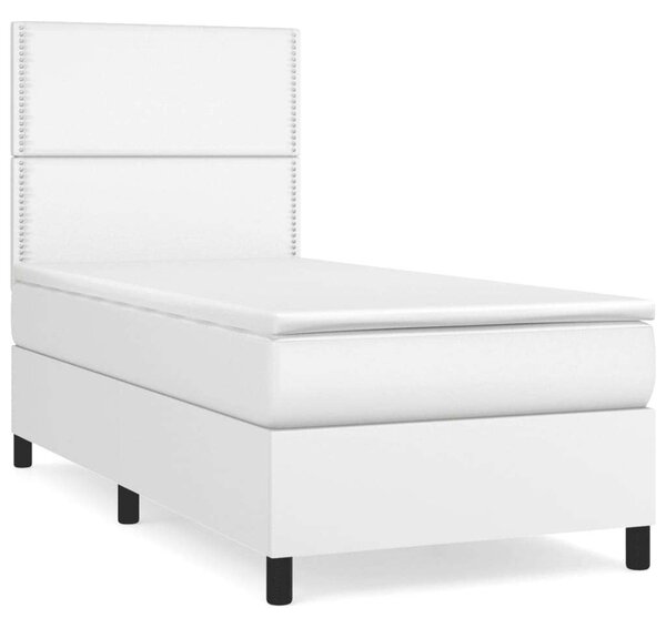 VidaXL - Fehér Műbőr Ágy - 100x200 cm