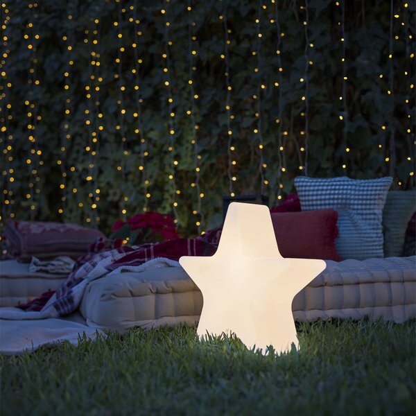 Karácsonyi állólámpa fehér 60 cm, újratölthető RGBW LED-del - Nova