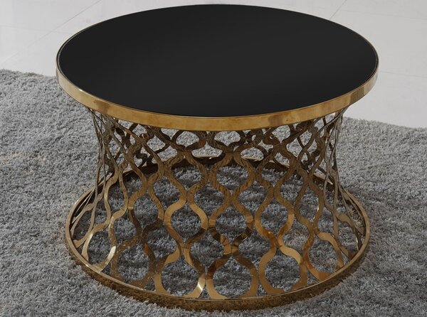 NANA design dohányzóasztal - fekete/arany