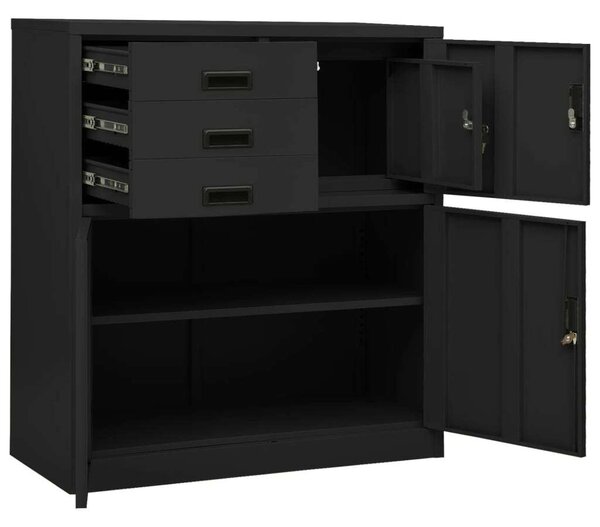 VidaXL Acél Irodai Szekrény - 90x40x102 cm