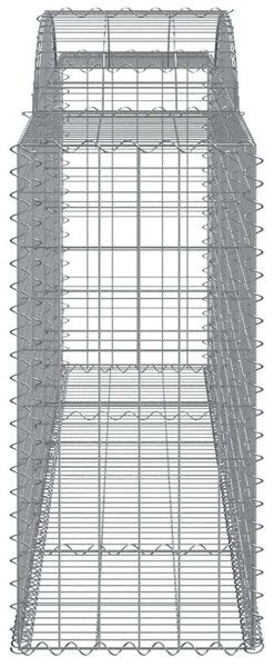 2 db íves horganyzott vas gabion kosár 300 x 50 x 100/120 cm