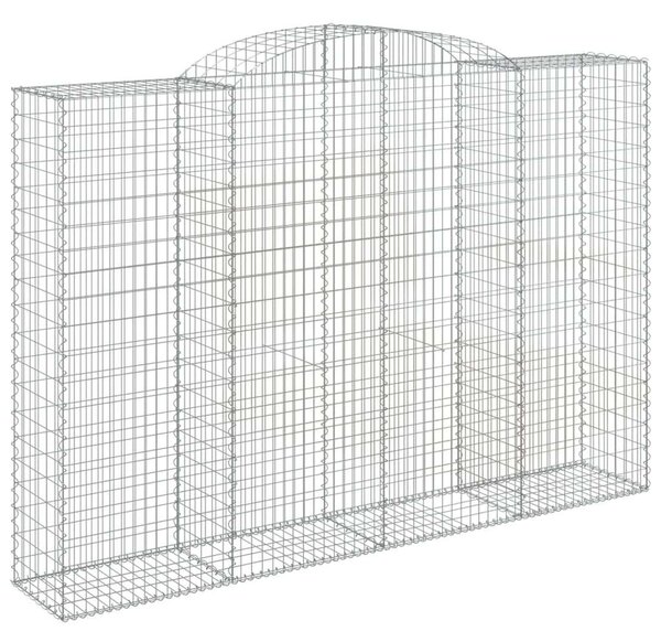 VidaXL Gabion Kosár - 2 db Íves - 300x50x200/220 cm