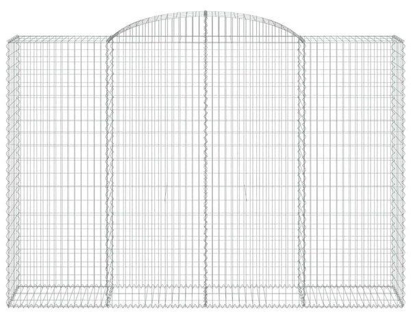 VidaXL Gabion Kosár - 2 db Íves - 300x50x200/220 cm