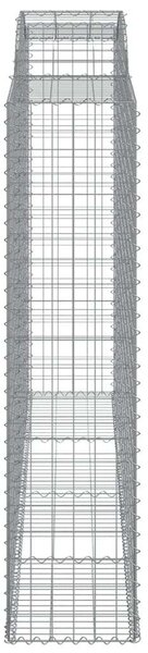 VidaXL Gabion Kosár - 2 db Íves - 300x50x200/220 cm