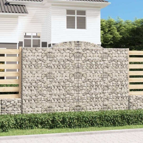 VidaXL Gabion Kosár - 2 db Íves - 300x50x200/220 cm