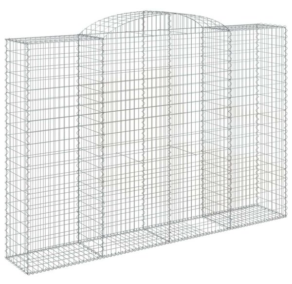 VidaXL Gabion Kosár - 2 db Íves - 300x50x200/220 cm