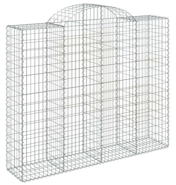 VidaXL 8 db íves horganyzott vas gabion kosár 200x50x160/180 cm