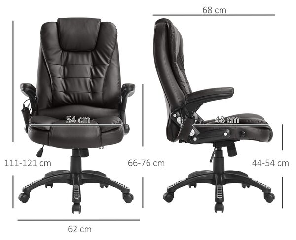 Homcom masszázsszék Fekete 62x68x121 cm