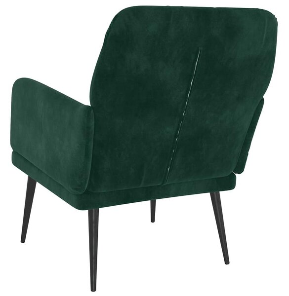 Homely - Bársony Fotel - Sötétzöld - 79x79x62 cm