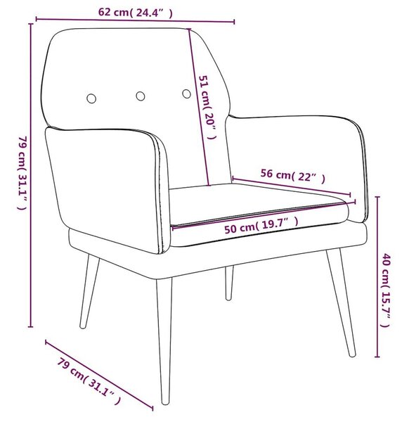 Homely - Bársony Fotel - Sötétzöld - 79x79x62 cm