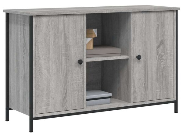 Szürke sonoma színű szerelt fa tv-szekrény 100 x 35 x 65 cm