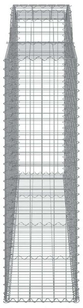 VidaXL Gabion Fal Elem Készlet - 5 db Íves Kosár - 300x50x160/180 cm