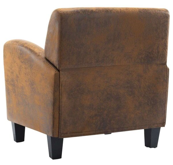 Modern Barna Művelúr Fotel - 70x69x72 cm