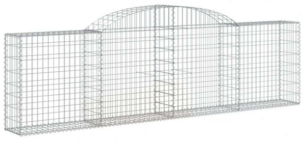 VidaXL Gabion Kosár - Íves - 12 db - 300x30x80/100cm