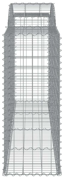 VidaXL 13 db íves horganyzott vas gabion kosár 300x50x120/140 cm