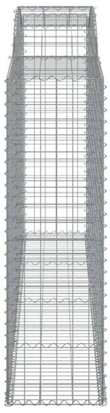 VidaXL 7 db íves horganyzott vas gabion kosár 300x50x160/180 cm