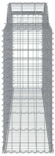 VidaXL 13 db íves horganyzott vas gabion kosár 300x50x120/140 cm