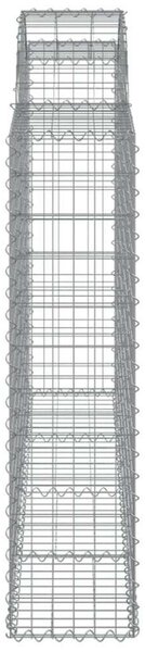 VidaXL 4 db íves horganyzott vas gabion kosár 200x30x120/140 cm