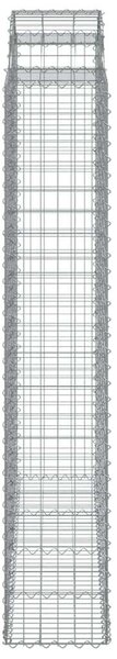 VidaXL Gabion Kosár Kerti Fal - 8 db - 200x50x220/240 cm