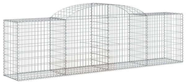 7 db íves horganyzott vas gabion kosár 300x50x80/100 cm