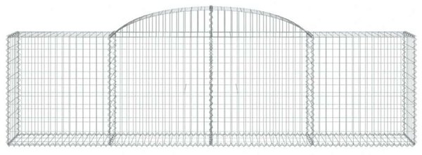 6 db íves horganyzott vas gabion kosár 300x50x80/100 cm