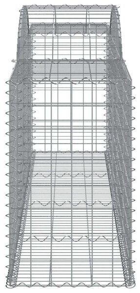 6 db íves horganyzott vas gabion kosár 300x50x80/100 cm